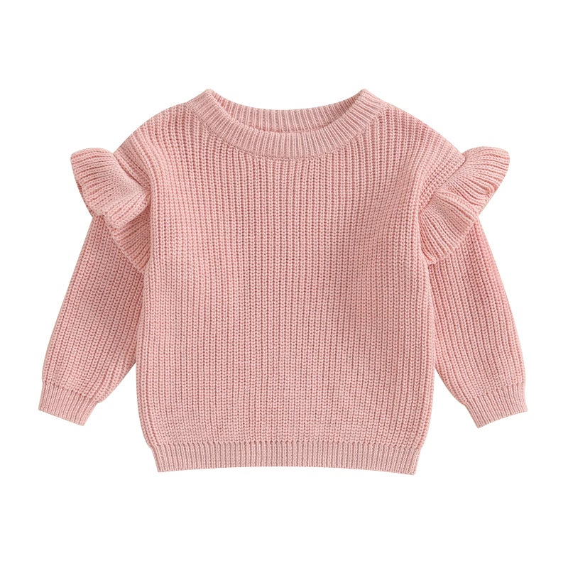 MERSARIPHY MERSARIPHY Infant Baby Girl Sweater Baby Pullover Sweater Toddler Girl Knit Sweatshirt Fall Winter Clothes Pink A 1824 Months