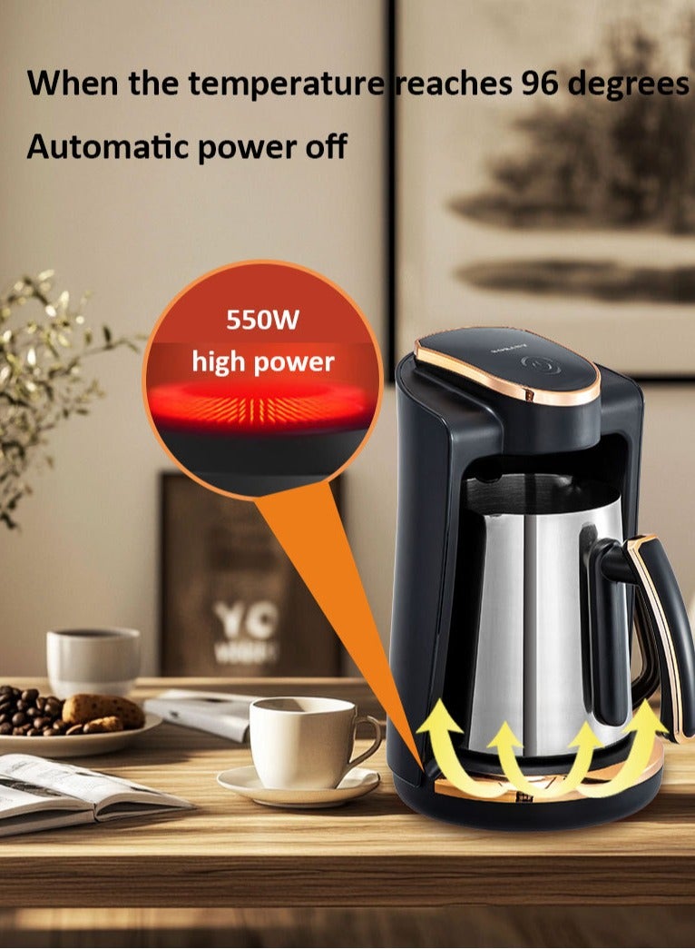 sokany Turkish Coffee Maker Electric Coffee Pot 4 Cups 250ml 550W SK-09049 Black - Image 3