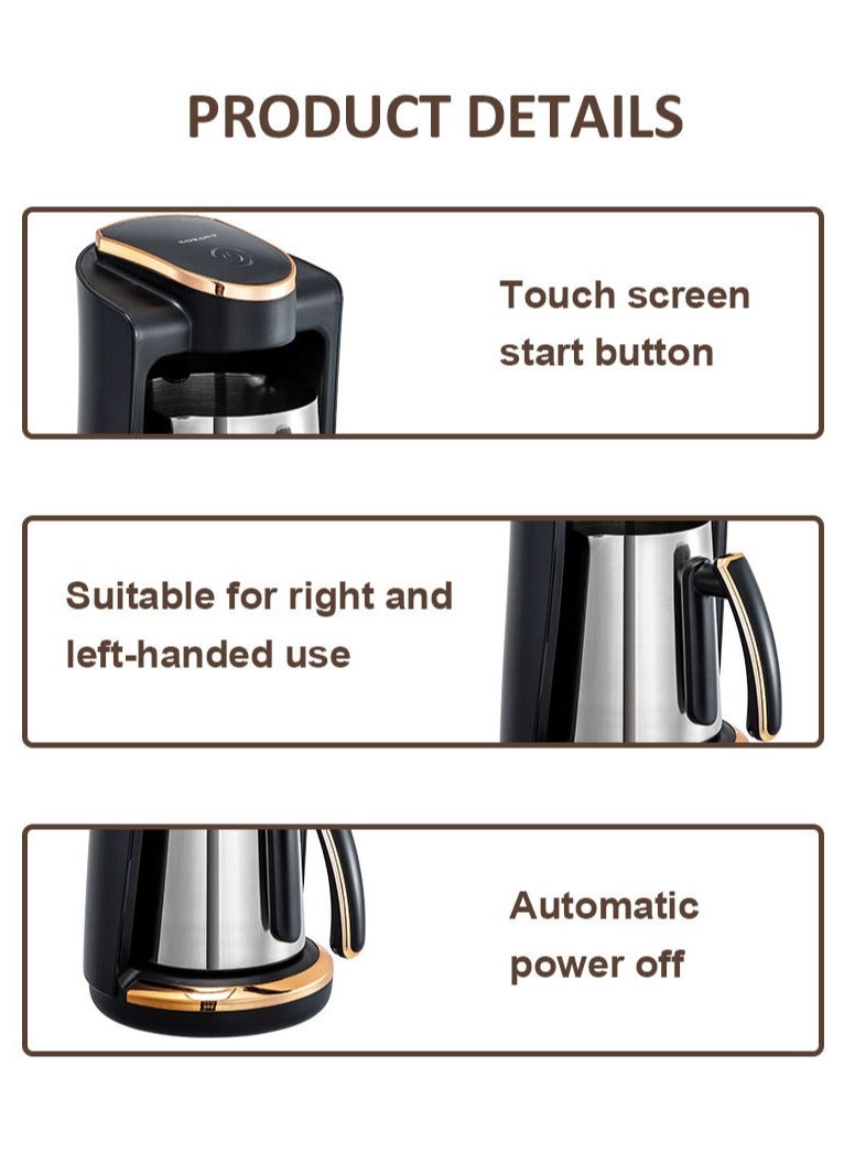 sokany Turkish Coffee Maker Electric Coffee Pot 4 Cups 250ml 550W SK-09049 Black - Image 5