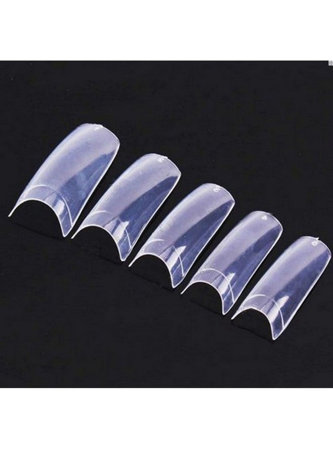 AORAEM Clear French Nails 500 Pcs 10 Sizes Half Cover Press On Nails French Style Acrylic Short Nail Tips With Box For Nail Salon Home Diy - Image 4