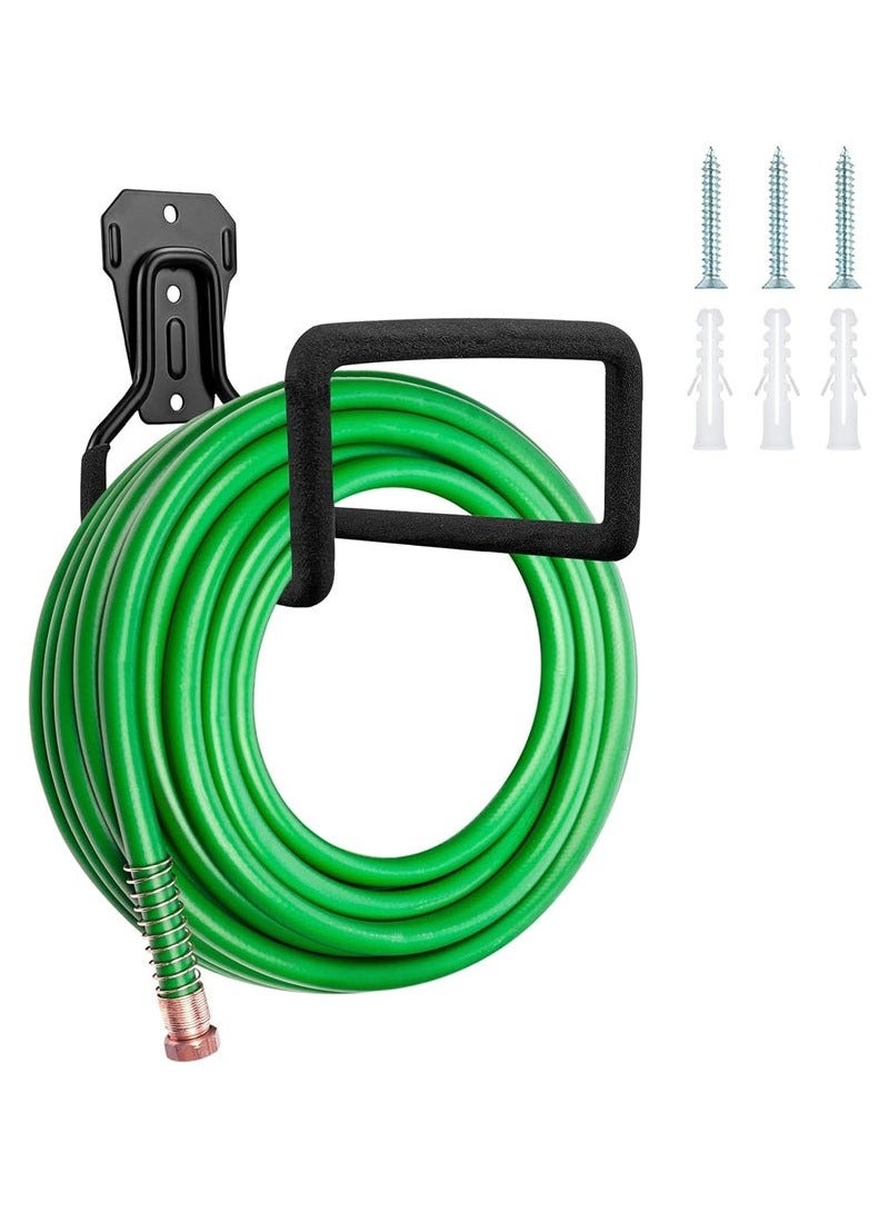 Beauenty Metal Garden Hose Holder, Heavy Duty Hose Hanger Wall Mounted Water Hose Holder for Outside Yard, Durable Hose Hooks Ideal for Water Hose, Extension Cords - Image 1