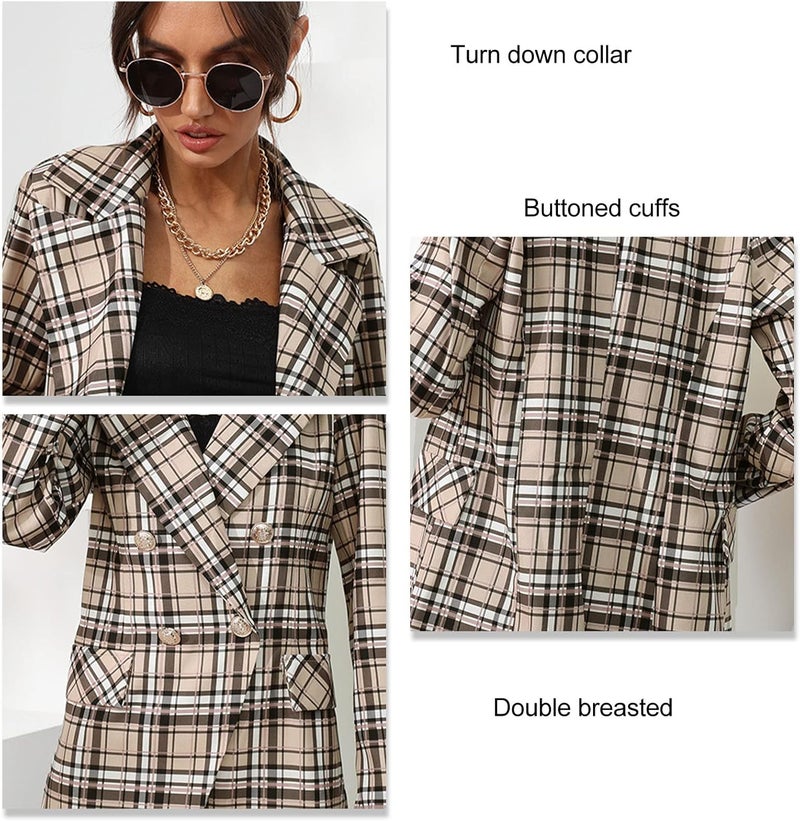 klarako Turn Down Collar Suit Jacket, Long Sleeve Suit Jacket Elegant Patch Pockets Casual for Lady for Office Work - Image 2