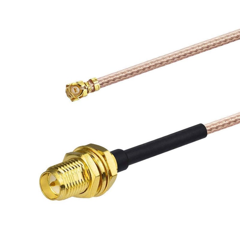 Bingfu Bulkhead Mount RG178 WiFi Antenna Adapter Coaxial Pigtail Cable 30cm 12 inch 2-Pack for WiFi Router Gateway Wireless Mini PCI Express PCIE Network Card Adapter - Image 2