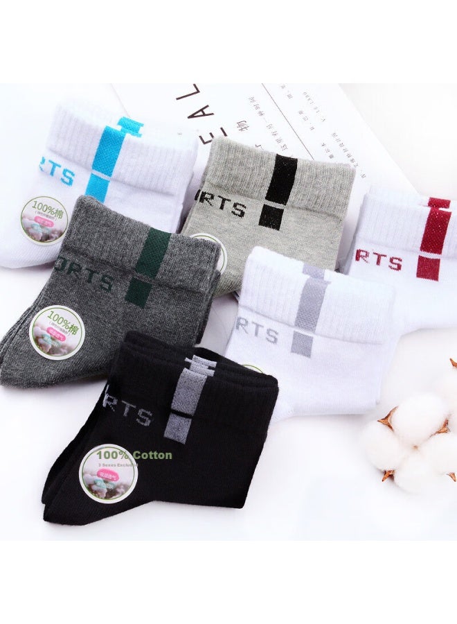 LANG SHA Langsha Men's Cotton Sports Socks Casual Short Socks Full Cotton Absorbent Breathable Cotton Socks Comfortable Men's Socks - Image 4