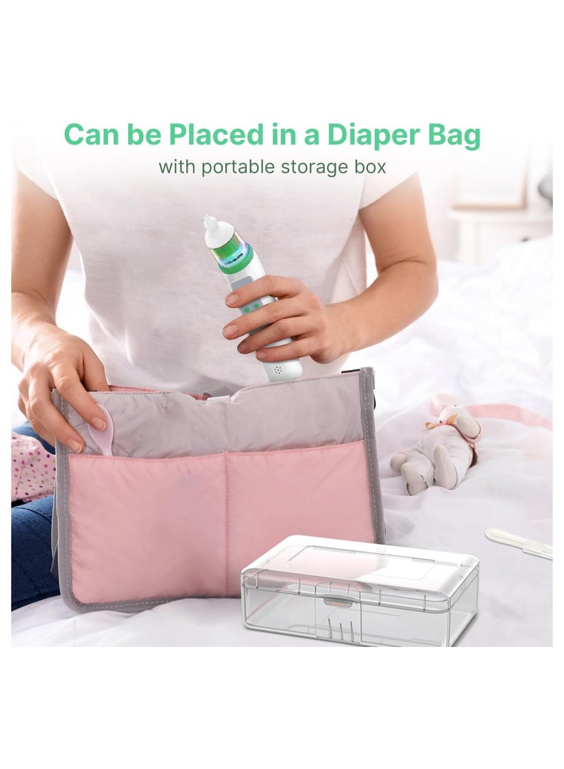 SOLARAE 1PCS Automatic Nose Cleaner with Silicone Nose Tips & 5 Levels of Suction & Soothing Function Rechargeable Portable - Image 4