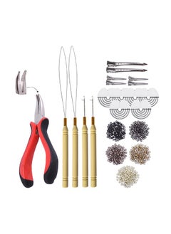 1000Pcs Micro Silicone Rings Beads Hair Extensions Kit Itip Hair Pliers Micro Pulling Hook Needle Loop Threader And 1000Pcs Micro Silicone Links