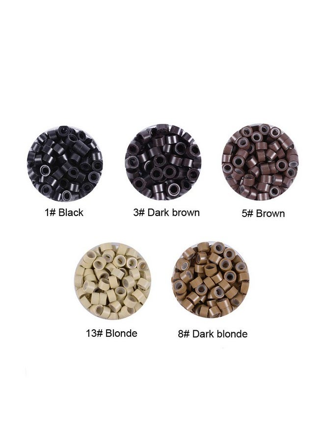 yantaisiyu - 1000Pcs Micro Silicone Rings Beads Hair Extensions Kit Itip Hair Pliers Micro Pulling Hook Needle Loop Threader And 1000Pcs Micro Silicone Links - Image 1