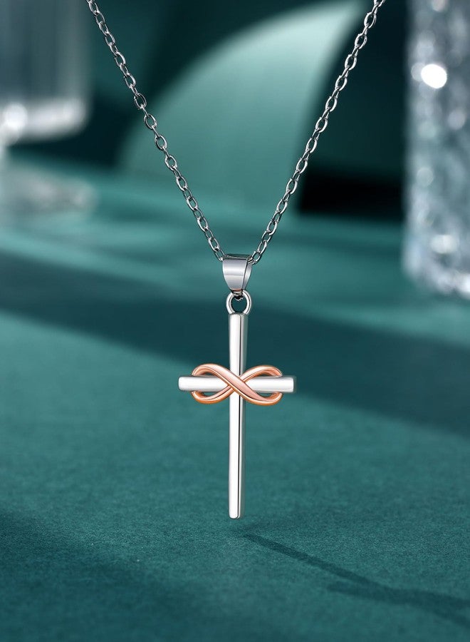 UPROMI Christian Gifts for Women, Sister in Christ Religious Christian Jewelry Easter Baptism Gifts Cross Necklace for Women Faith Based - Image 3
