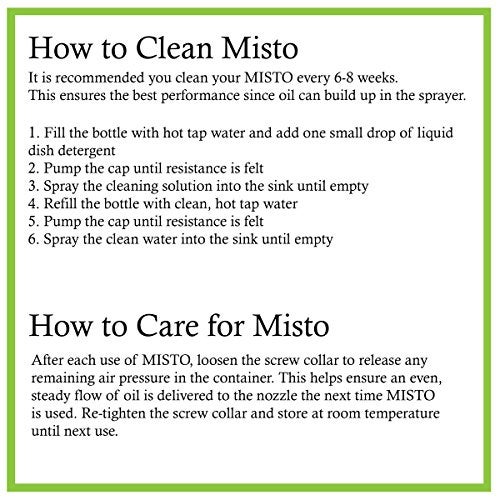 Misto Oil Sprayer, Frosted Glass, 7.75 Inch - Image 4
