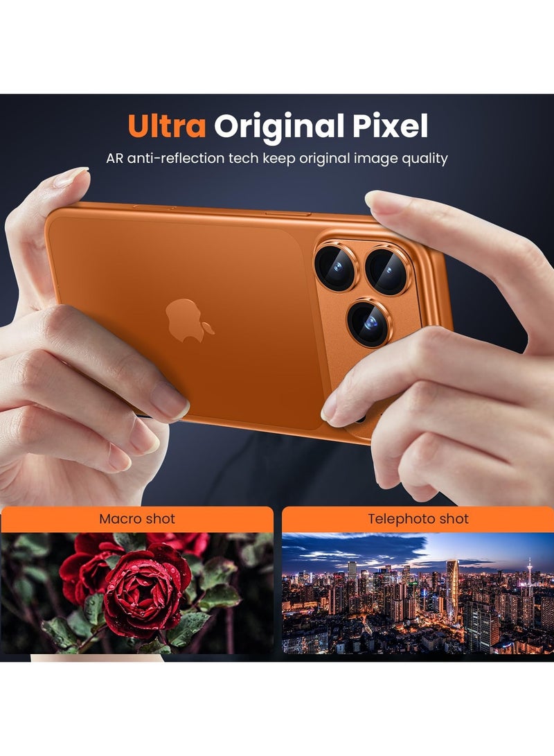 general Camera Lens Protector for iPhone 17 Pro Max 2025 Matte Metal Plate Full Coverage Tempered Glass 9H Hardness Anti-fingerprint Acratch-resistant - Image 2