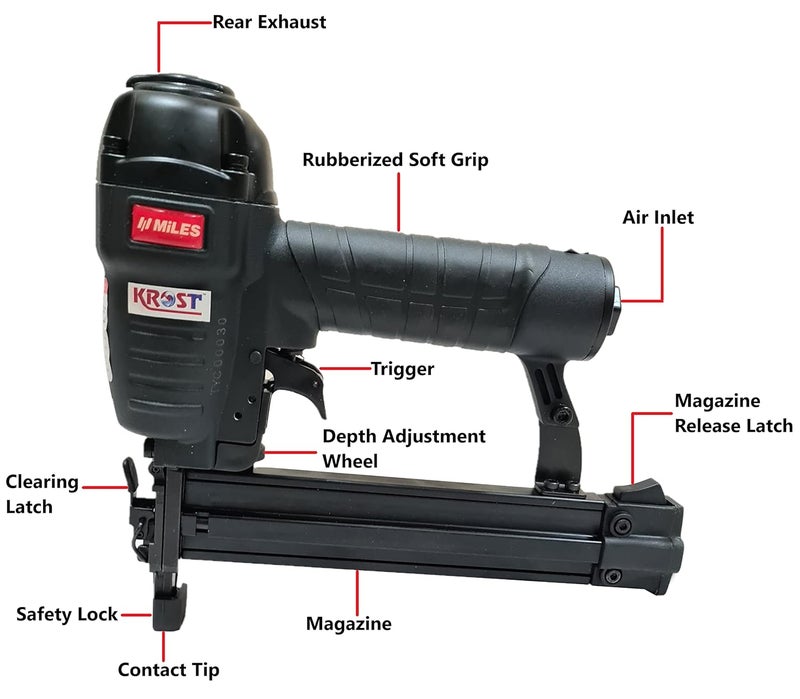 KROST KROST Kangaro Miles Mb 1832 Pneumatic Brad Nailer Medium Black  - Image 3