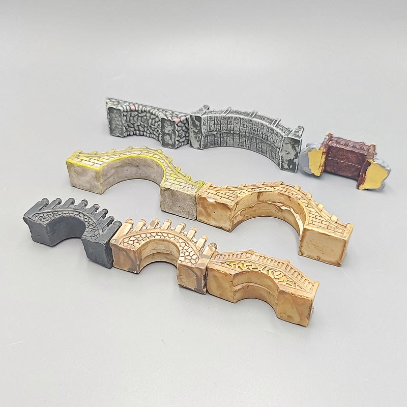 Micro Landscape Simulation Stone Bridge Arch Bridge Plate Bridge Mini Chinese Scene Bridge Accessories Potted Aquarium Resin Bridge Model - Image 3