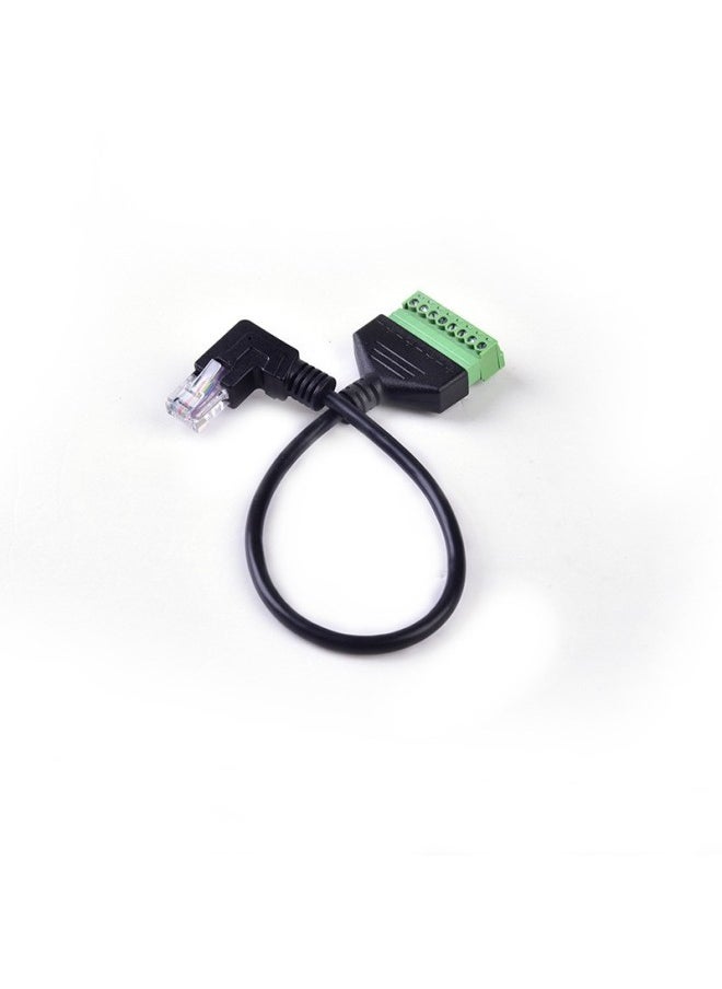 Generic 90 Degree Elbow All Copper Network RJ45 Male Solder-free Terminal Connection Wire Screw Fixed Network Wire Transfer Extension Wire-Color:Left  - Image 3