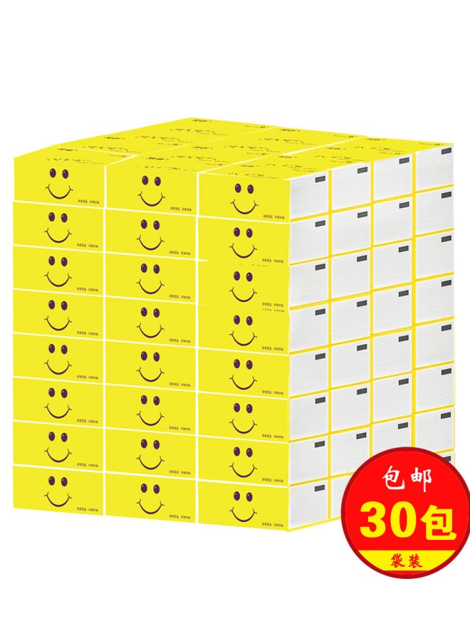 SJ Four-layer Household Napkin Tissue Hotel Facial Tissue Restaurant Sanitary Tissue Small Bag Portable Restaurant Tissue - Image 1