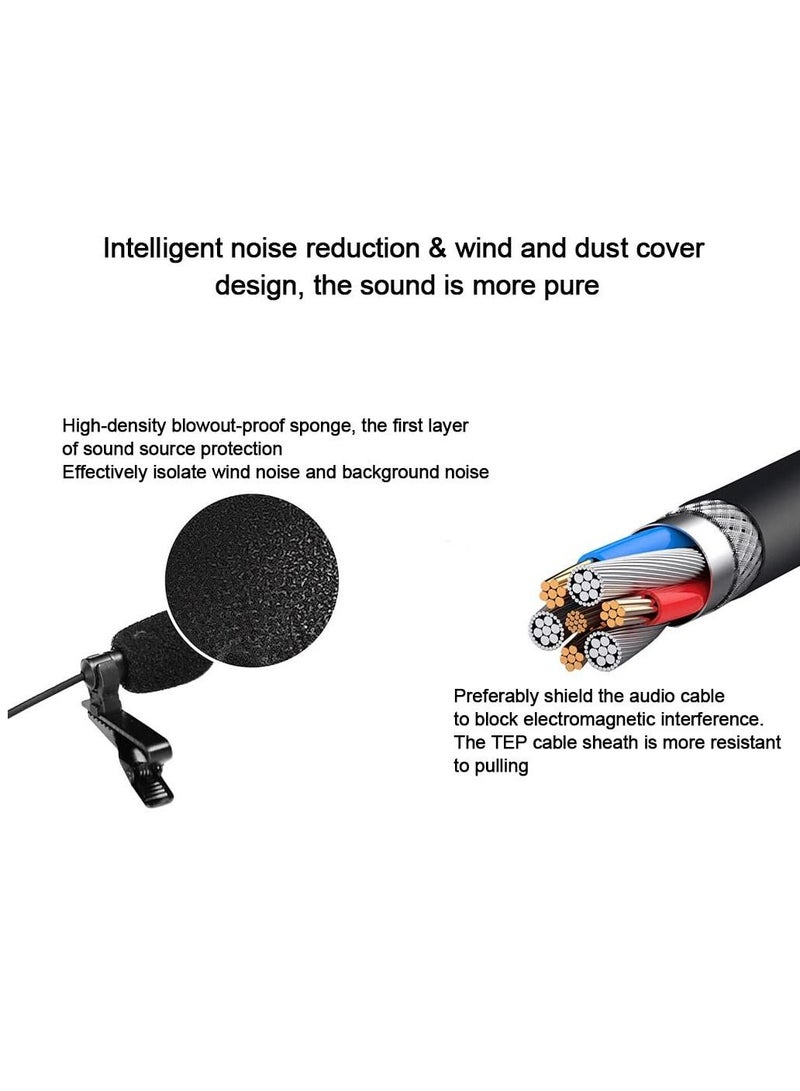 Lavalier Microphone Type C Omnidirectional Condenser Recording Mic Anti-Interference Lapel Mic Compatible with Insta360 ONE X2 X3 - Image 3