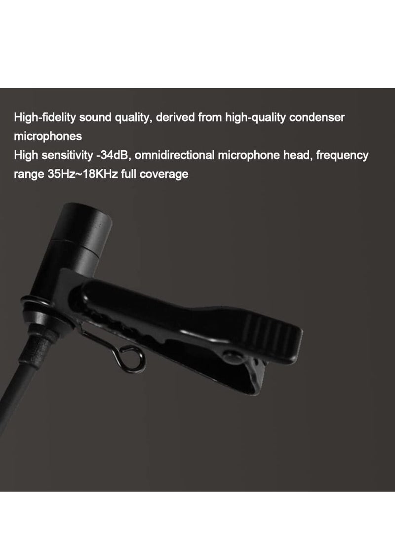 Lavalier Microphone Type C Omnidirectional Condenser Recording Mic Anti-Interference Lapel Mic Compatible with Insta360 ONE X2 X3 - Image 5