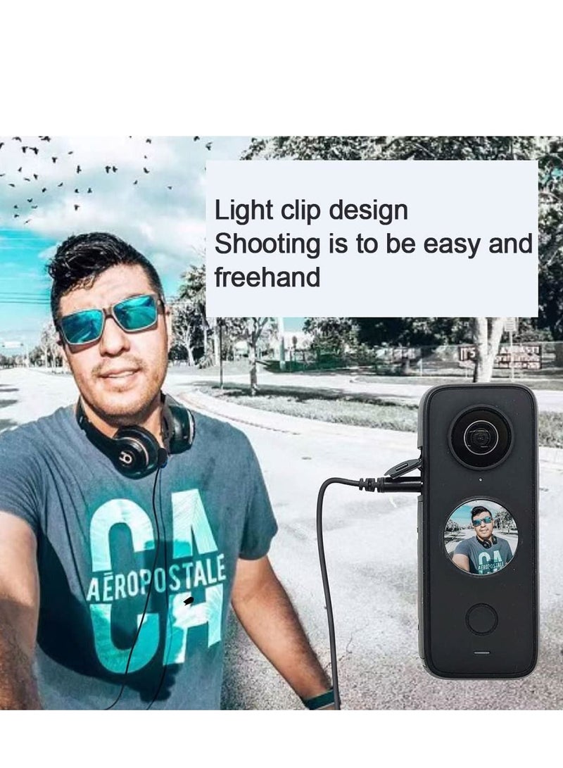 Lavalier Microphone Type C Omnidirectional Condenser Recording Mic Anti-Interference Lapel Mic Compatible with Insta360 ONE X2 X3 - Image 4