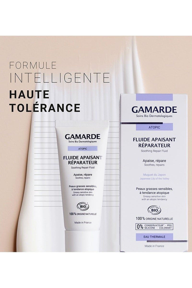 gamarde Soothing Repair Fluid 40ml – Certified Organic High-Tolerance Biomimetic Face Care for Sensitive & Atopic-Prone Skin – Soothes, Hydrates, Repairs, Reduces Redness & Strengthens Skin Barrier – Vegan - Image 2