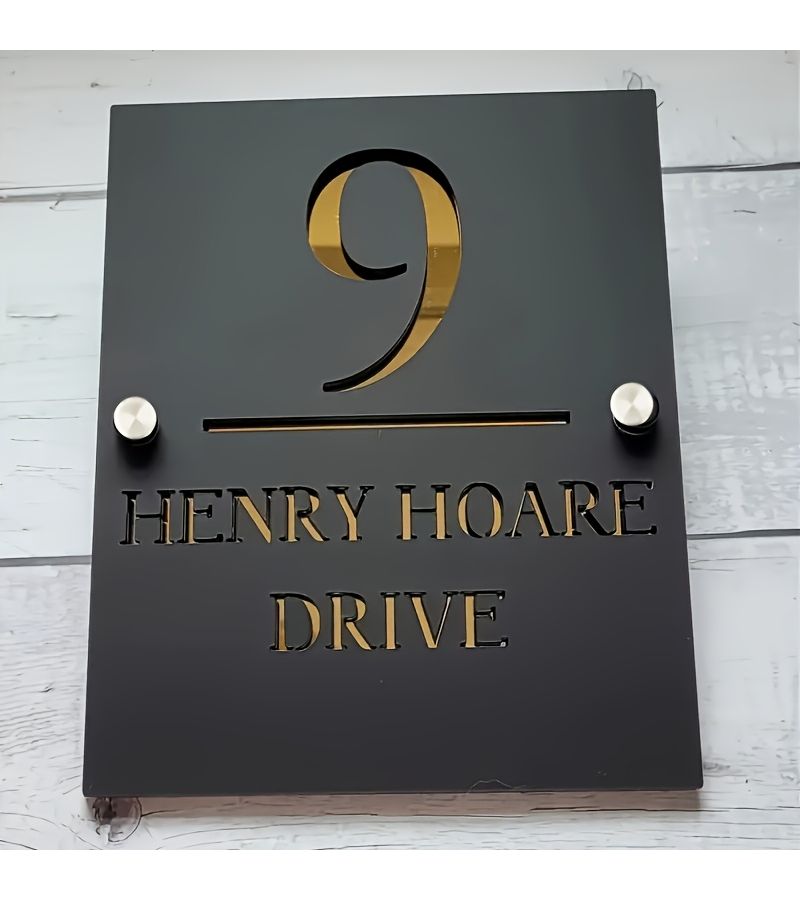 Number 11 Acrylic House Sign Stylish Wall Mounted Address Plaque Modern Home Decor - Image 3