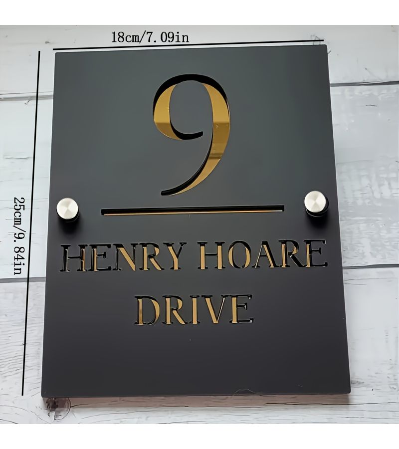 Number 11 Acrylic House Sign Stylish Wall Mounted Address Plaque Modern Home Decor - Image 2