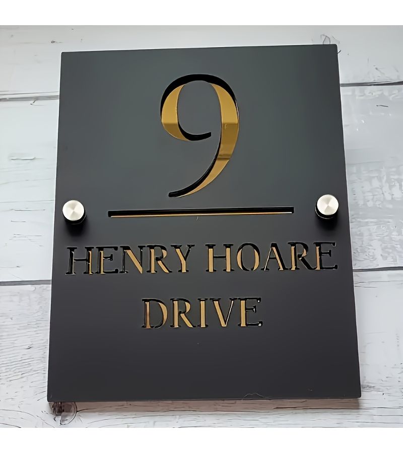 Number 11 Acrylic House Sign Stylish Wall Mounted Address Plaque Modern Home Decor - Image 4