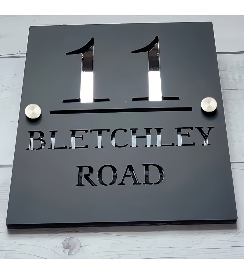 Number 11 Acrylic House Sign Stylish Wall Mounted Address Plaque Modern Home Decor - Image 5