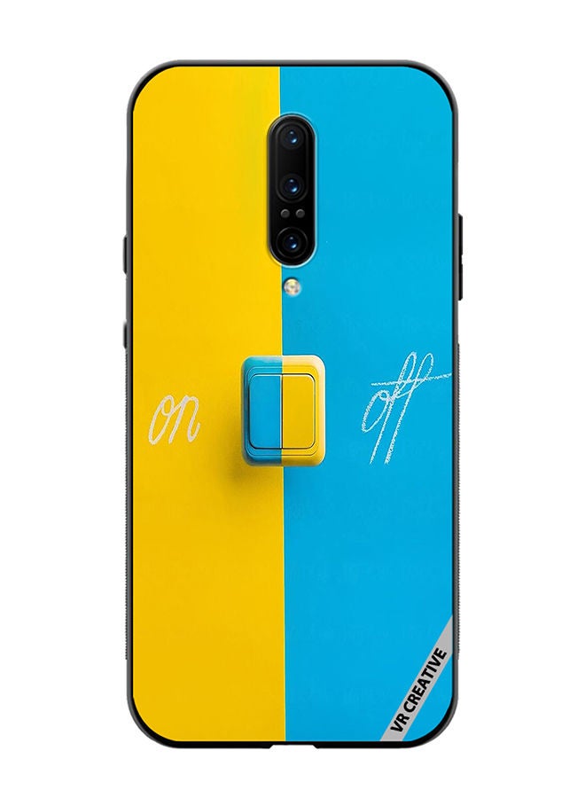 VR CREATIVE Protective Case Cover For OnePlus 7 Pro On Off Design Multicolour - Image 1