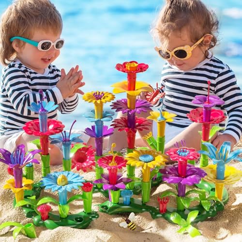 TEMI Toddler Toys Birthday Gifts for 3 4 5 6 7 Year Old Girls Boys 91 PCS Flower Garden Building Toy STEM Educational Activity Preschool Toys for Kids Age 36 - Image 5