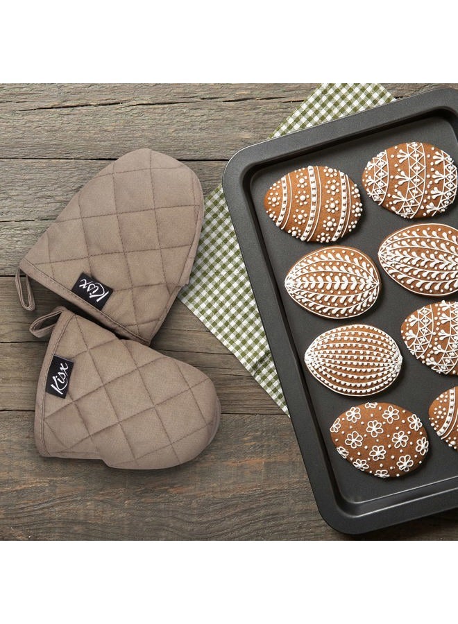Kisx Oven Mitts Heat Resistant – (Grey Color) Mini Oven Mitts, Silicone Gloves Heat Resistant, Kitchen Gloves for Cooking, Silicone Oven Mitts & Pot Holders Sets, Kitchen Pot Holders & Oven Mitts Sets - Image 5