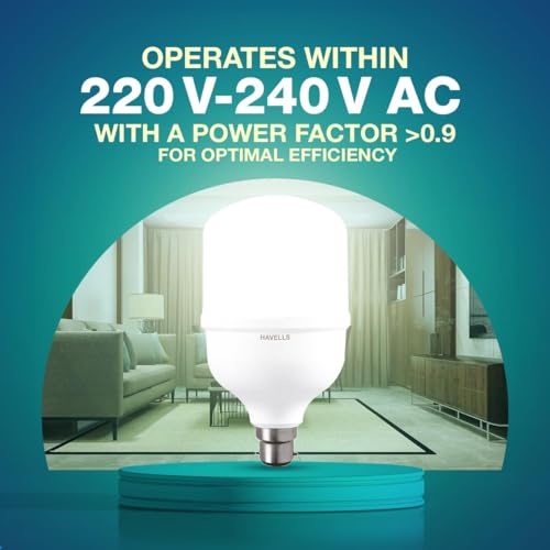 Havells 50W high wattage Bulb|high CRI & high Efficiency|Energy Efficient|Mercury-Free|4KV Surge Protection|100 Lumens Per Watt |Cool Day Light (6500K) b22d, led (Pack of 3) - Image 5