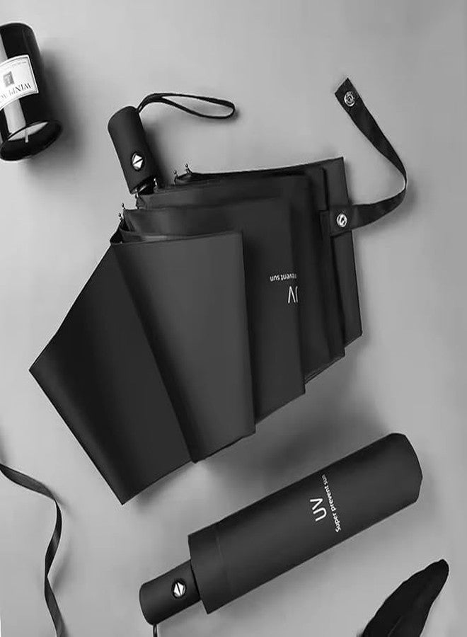 FLUZOV Umbrella for Women | Umbrella for Men | UV Coated 3 Fold Umberallas for Rain with Auto Open - Image 2