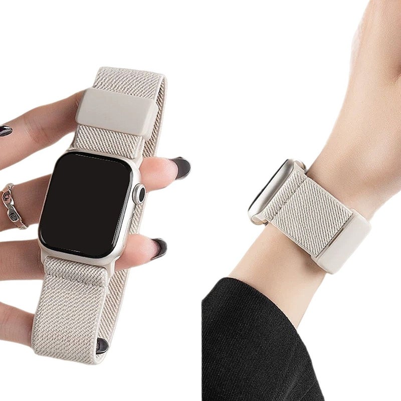 سوار نايلون مرن مغناطيسي لساعة Apple Watch S10 - Image 5