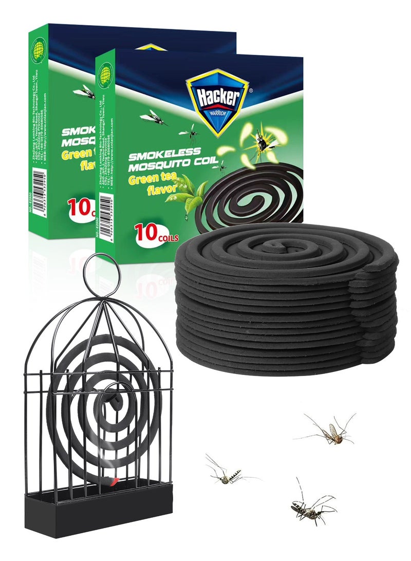 Hacker 2 Box Mosquito Coils and 1Piece Mosquito Coil Box for Outdoor Use Camping Patio Deck Hiking  - Image 1
