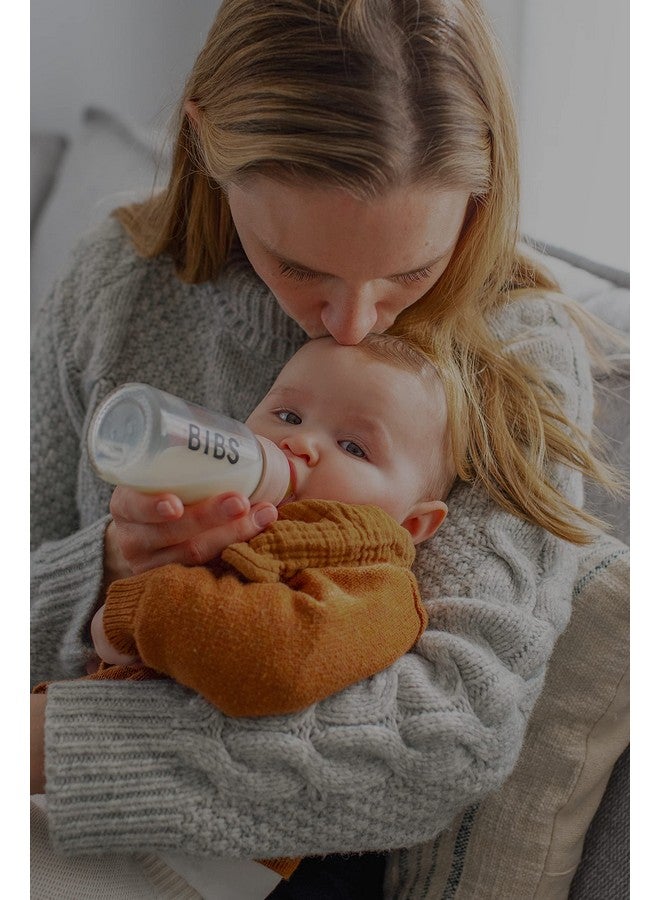 BIBS زجاجة بيس للأطفال. مضادة للمغص. حلمة مطاطية طبيعية دائرية. تدعم الرضاعة الطبيعية، مجموعة كاملة - 225 مل، ليلك داكن - Image 5