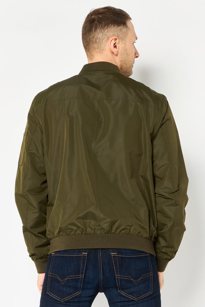 Michael Kors Men Plain Parka Jacket, Olive - Image 4