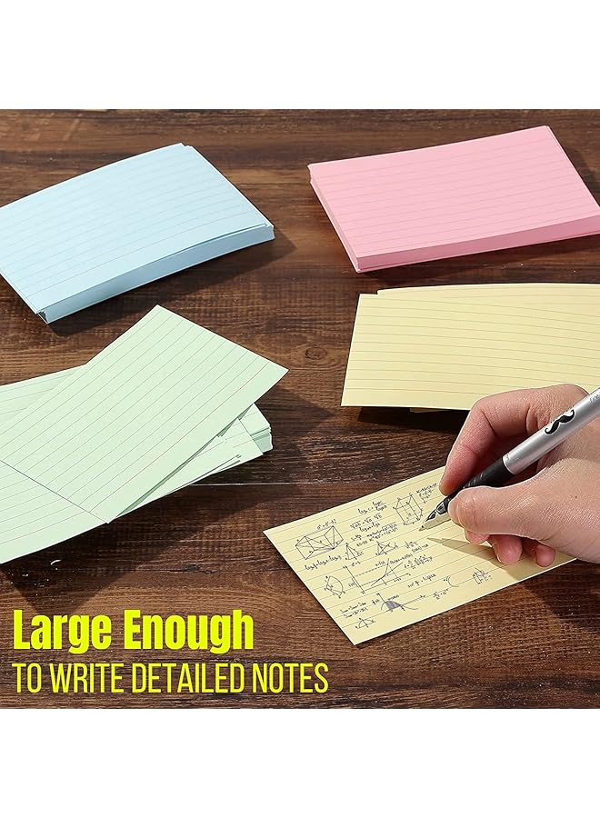 مارك بطاقات فهرسة ملونة مسطرة، 100 قطعة، مقاس 6 بوصات × 4 بوصات - Image 5