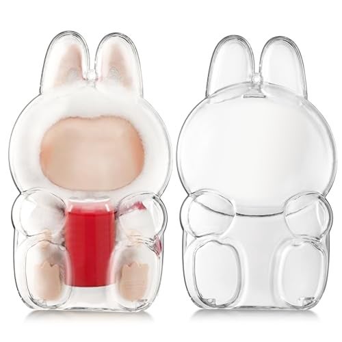 GerdfeiTawtab Clear Bag Keychain for 17CM Doll Clear Doll Display Protective Cover Hanging Figure Transparent Acrylic Case Storage Box for Fans Collector Cola Sit - Image 1