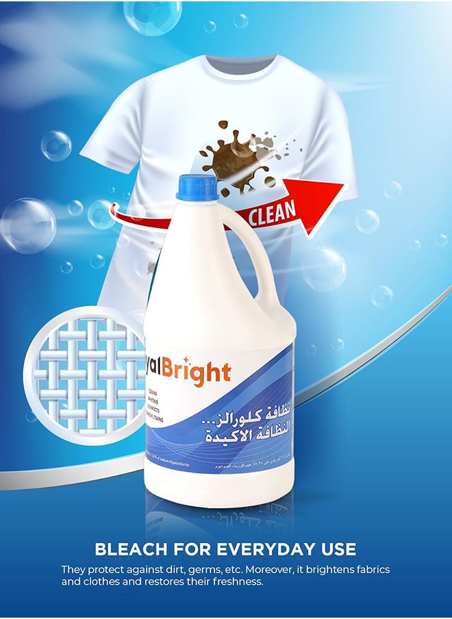 packwell Royalbright Bleach liquid Size: 1 Gallon,Bleach For Everyday Use, Suitable for Home, Office and Commercial Space Use| Perfect for Tackling Tough Stains and Protect from Germs, Disinfect  - Image 3