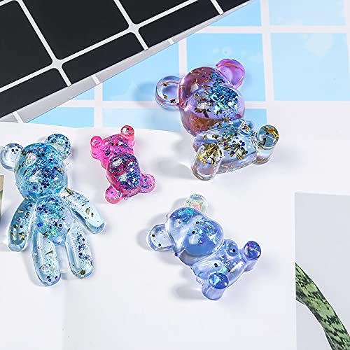 DIYstore 7 Pack 3D Bear Paw Epoxy Resin Silicone Molds,Animal Silicone Molds for Casting Candy Fondant Cake Craft DIY Decoration - Image 4