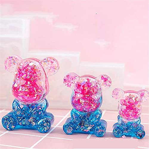 DIYstore 7 Pack 3D Bear Paw Epoxy Resin Silicone Molds,Animal Silicone Molds for Casting Candy Fondant Cake Craft DIY Decoration - Image 5
