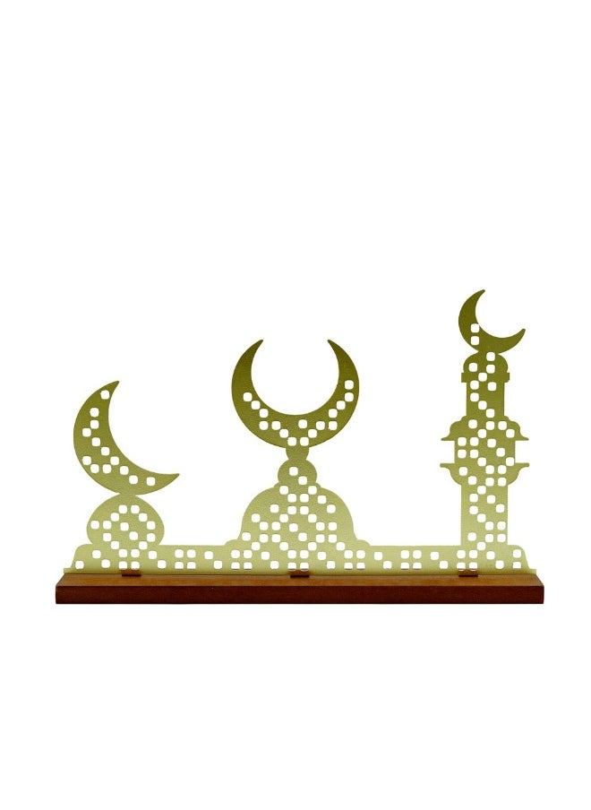 SIDDIQ 1268-119 Ramadan Crescent & Minaret  Gold 20CM 