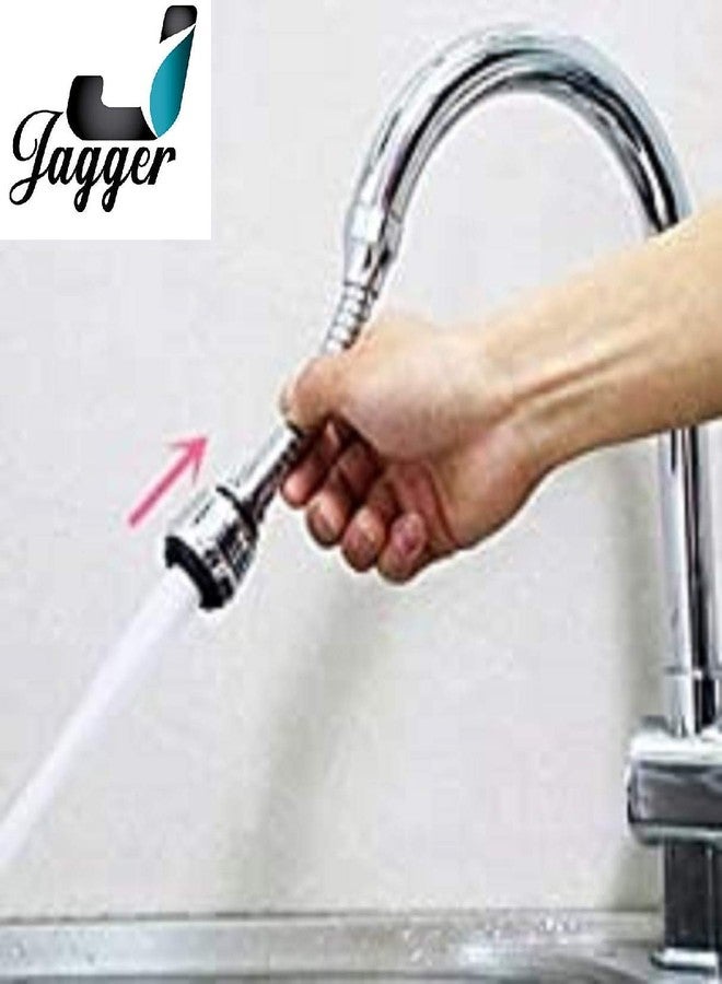 Jagger Turbo Sink Cocke for Kitchen Sink 360 Degree Rotating with Turbo Flex Faucet,Full Brass Tap with Chrome Finish,Basin Sink taps with Free Flange and Teflon Tape - Image 4