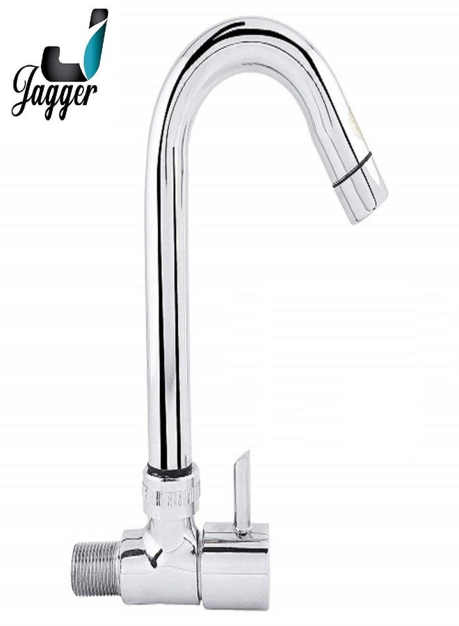 Jagger Turbo Sink Cocke for Kitchen Sink 360 Degree Rotating with Turbo Flex Faucet,Full Brass Tap with Chrome Finish,Basin Sink taps with Free Flange and Teflon Tape - Image 3