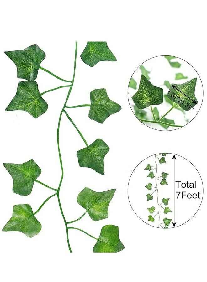 رولستيمي 12 حزمة وهمية اللبلاب جارلاند فاينز وهمية اللبلاب الاصطناعي ، أوراق وهمية الخضرة النباتات المعلقة لحفل الزفاف جدار غرفة نوم ديكور جمالي - Image 2