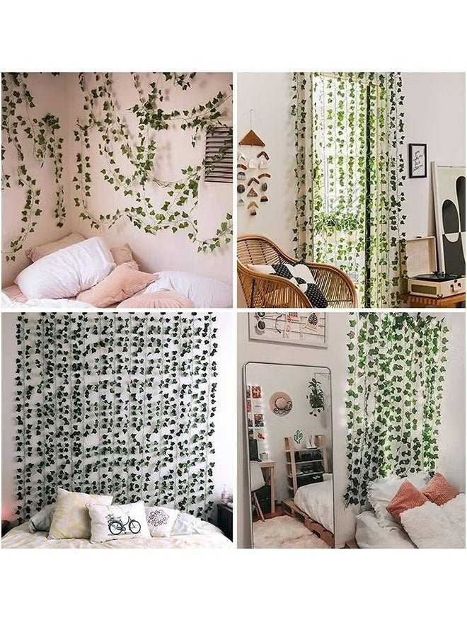 رولستيمي 12 حزمة وهمية اللبلاب جارلاند فاينز وهمية اللبلاب الاصطناعي ، أوراق وهمية الخضرة النباتات المعلقة لحفل الزفاف جدار غرفة نوم ديكور جمالي - Image 4