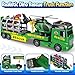 Bstoyder Toddler Boy Toys for 3 4 5 6 7 Years Kids 23 Semi Flatbed Truck Toy with a Dinosaure Truck Friction Powered Vehicles Toys with Lights and Sounds Birthday for Boy Girls - Image 4