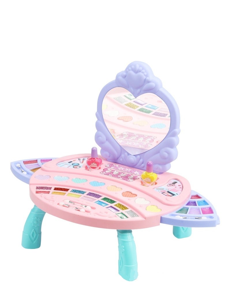 MIXDE Pretend Play With 34 Modules Makeup Toys,Extendable And Non Toxic,Princess Dressing Table Toy  - Image 1
