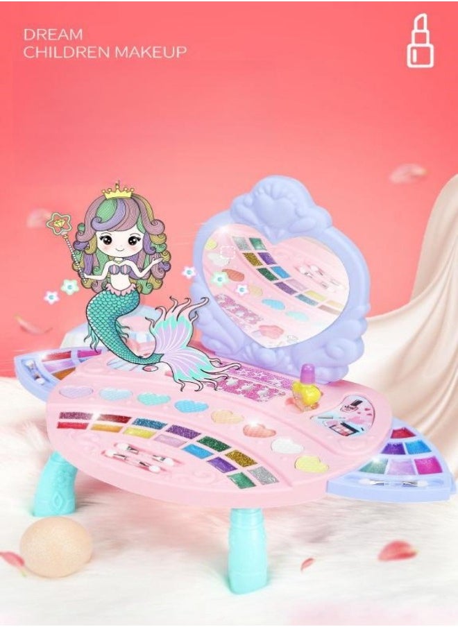 MIXDE Pretend Play With 34 Modules Makeup Toys,Extendable And Non Toxic,Princess Dressing Table Toy  - Image 3
