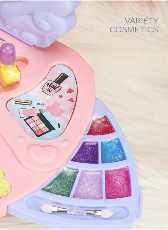 MIXDE Pretend Play With 34 Modules Makeup Toys,Extendable And Non Toxic,Princess Dressing Table Toy  - Image 2