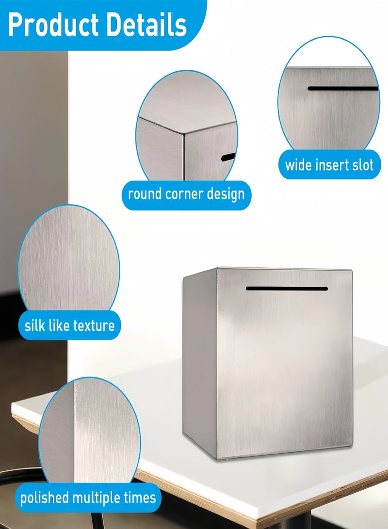 CHU DAI Stainless Steel Safe Piggy Bank for Adults (5.9 inch/15CM) - Image 3